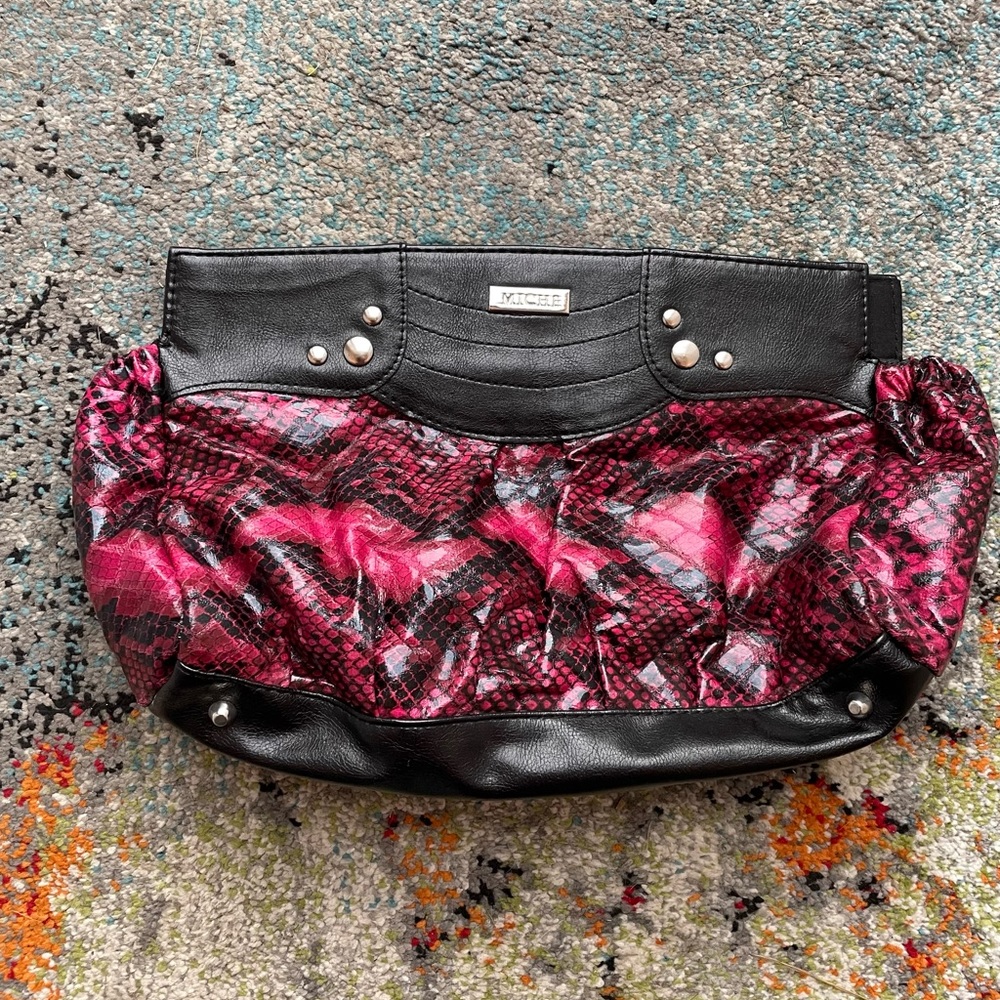 Miche classic shell Vera in fuchsia and black.